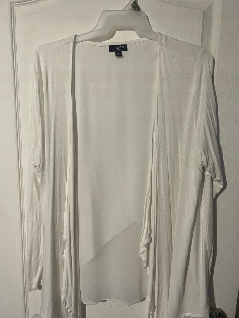 a.n.a Open Front Longline Cardigan in White